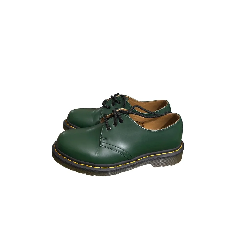 Dr. Martens 1461 Forest Green Smooth Leather 3-Eye Oxford Shoes NWOT Size 6L 5M‎